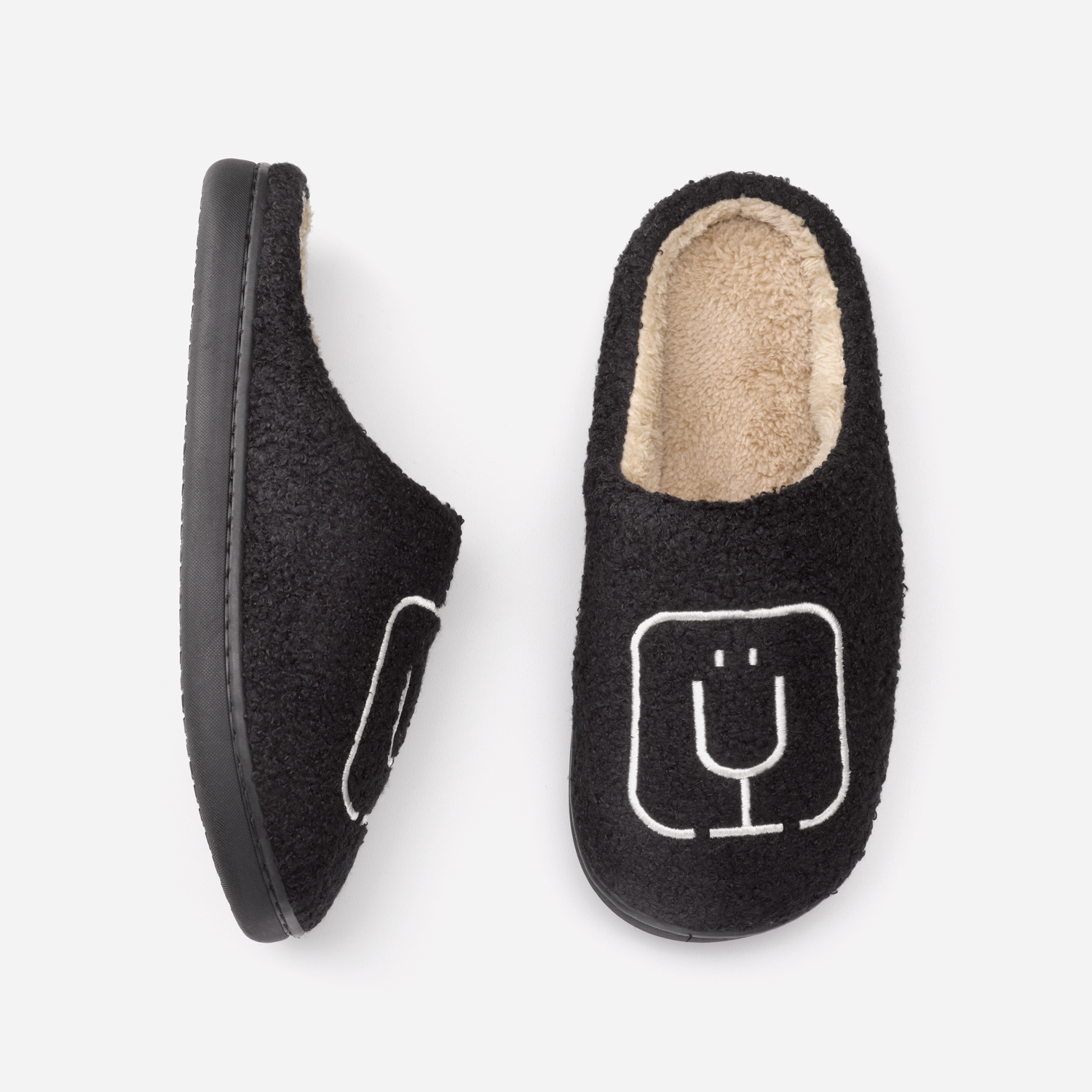 brumate-fuzzy-slippers-black-o0 apparel-slippers-above.png